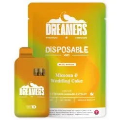 Dreamers Mimosa and Wedding Cake 6g dual strain disposable vape